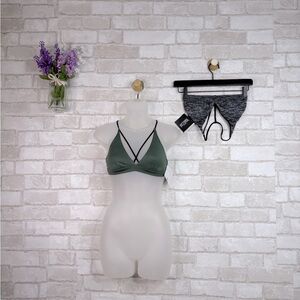 Two NWT Victoria’s Secret Sport Strappy Triangle Bikini Swimsuit Tops